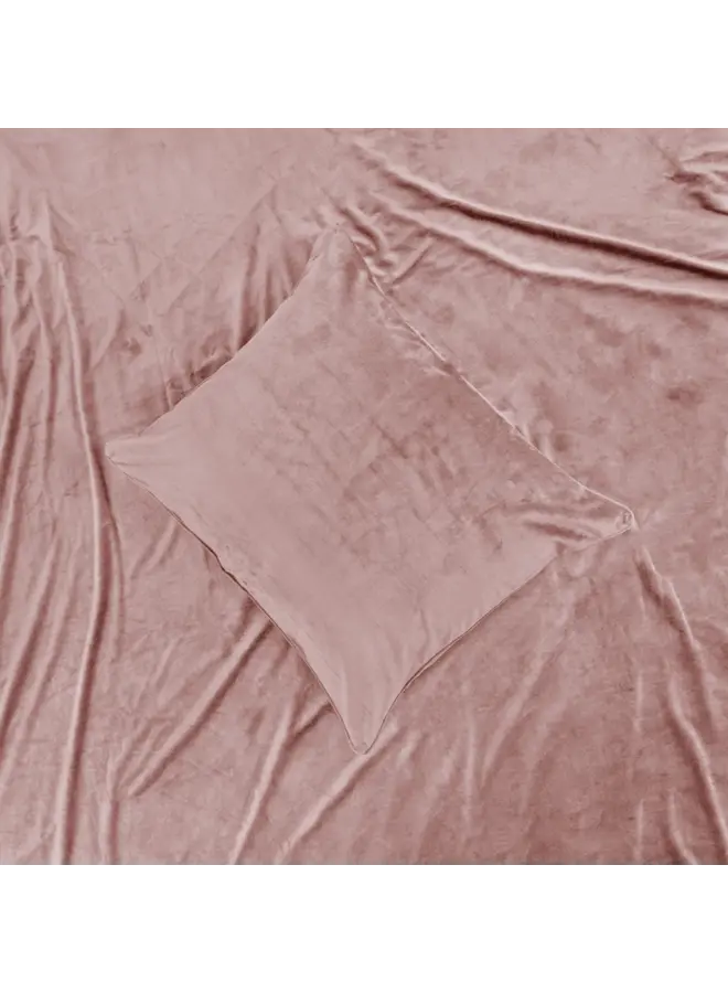 Sleeptime Dekbedovertrek Uni Piping Roze - Velvet