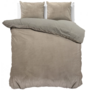 Sleeptime Dekbedovertrek Uni Taupe/Grijs - Velvet