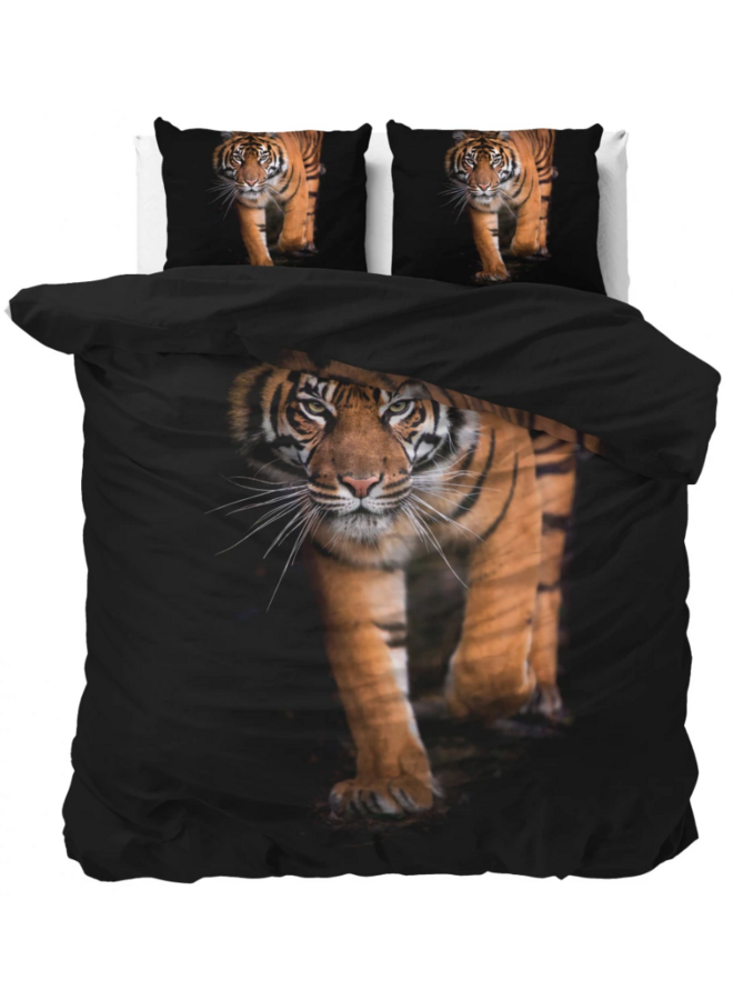 Dekbedovertrek Tiger Icon Zwart - Microvezel PL3