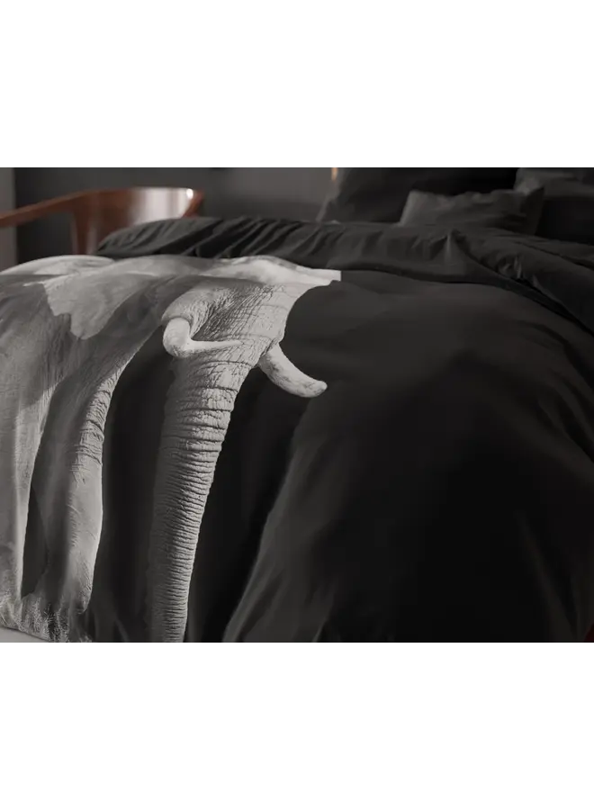 Sleeptime Dekbedovertrek Elephant Zwart - Microvezel
