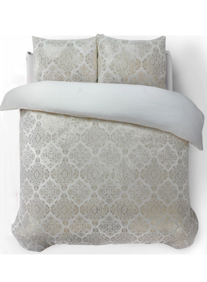 Sleeptime Dekbedovertrek Glamour Art Foil Creme - Flanel Fleece