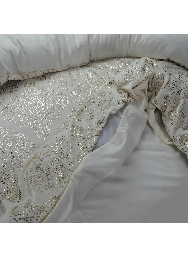 Sleeptime Dekbedovertrek Glamour Art Foil Creme - Flanel Fleece