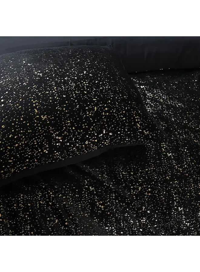 Sleeptime Dekbedovertrek Glamour Sprankle Foil Zwart - Flanel Fleece