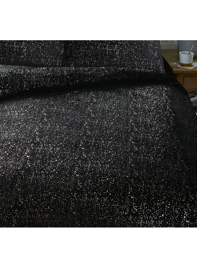 Sleeptime Dekbedovertrek Glamour Sprankle Foil Zwart - Flanel Fleece