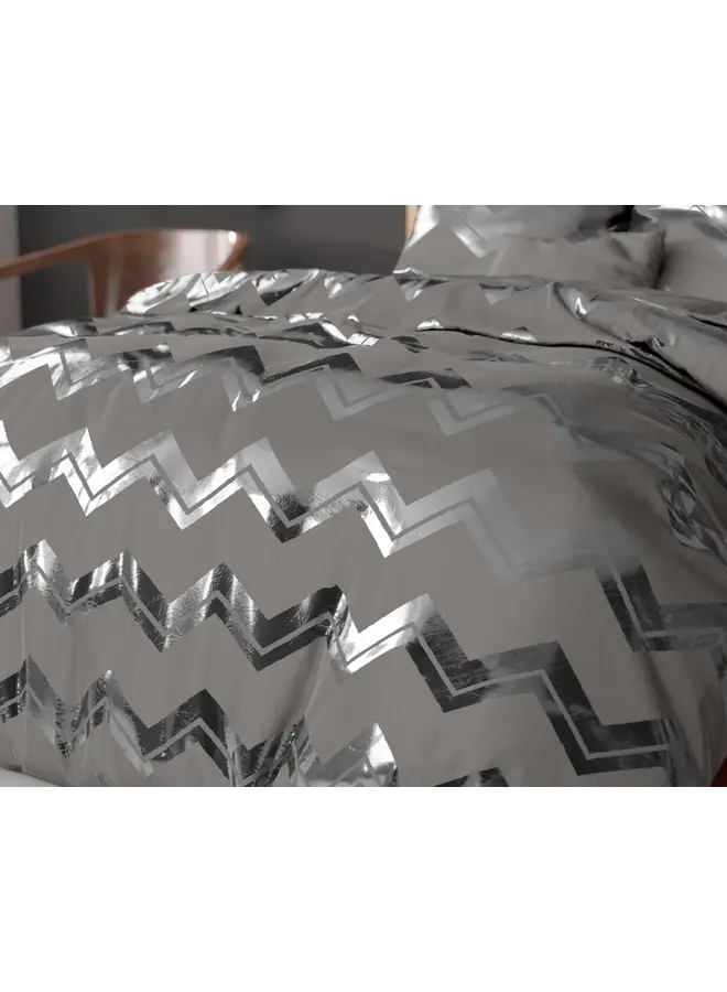 Sleeptime Dekbedovertrek Wave Grijs - Microvezel