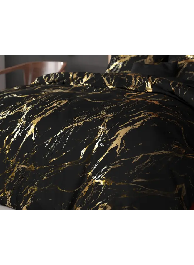 Sleeptime Dekbedovertrek Marble Zwart - Microvezel