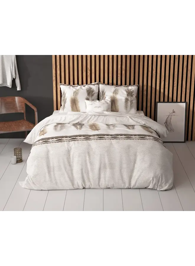 Sleeptime Dekbedovertrek Feathers 3 Grijs - Blended Katoen