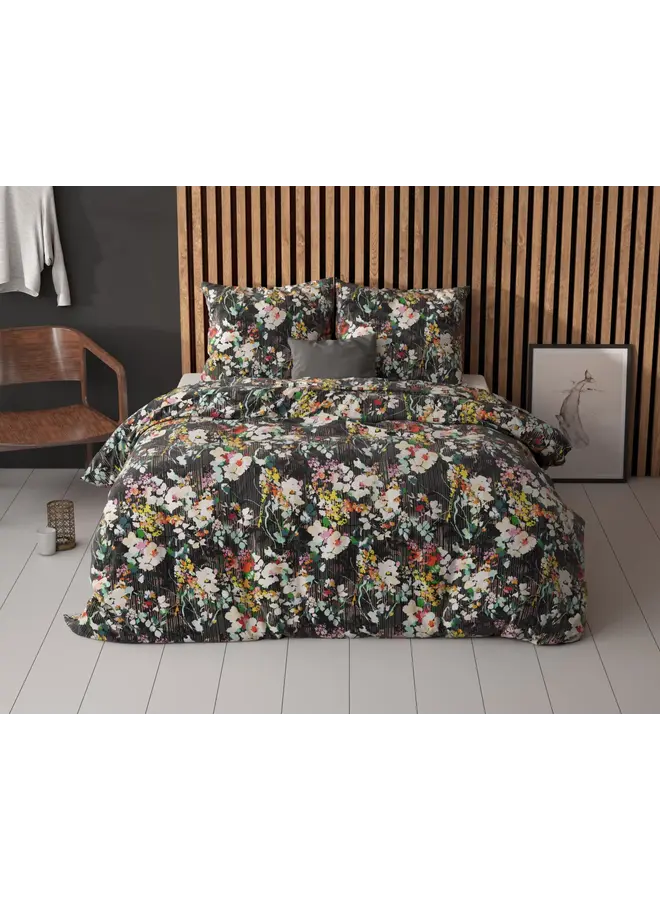 Sleeptime Dekbedovertrek Jolisa 2 Zwart - Blended Katoen