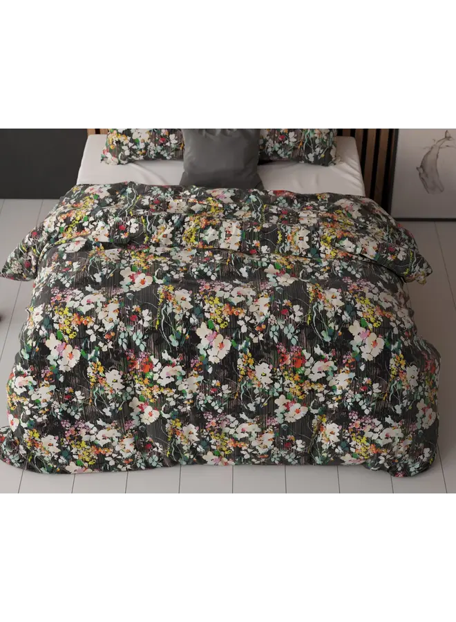 Sleeptime Dekbedovertrek Jolisa 2 Zwart - Blended Katoen