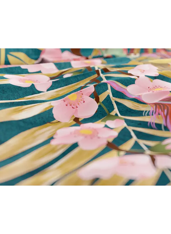 Dreamhouse Dekbedovertrek Kamala Botanisch Groen - Katoensatijn