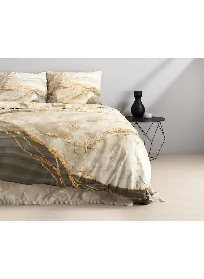 Sleeptime Dekbedovertrek Botticino Taupe - Katoensatijn