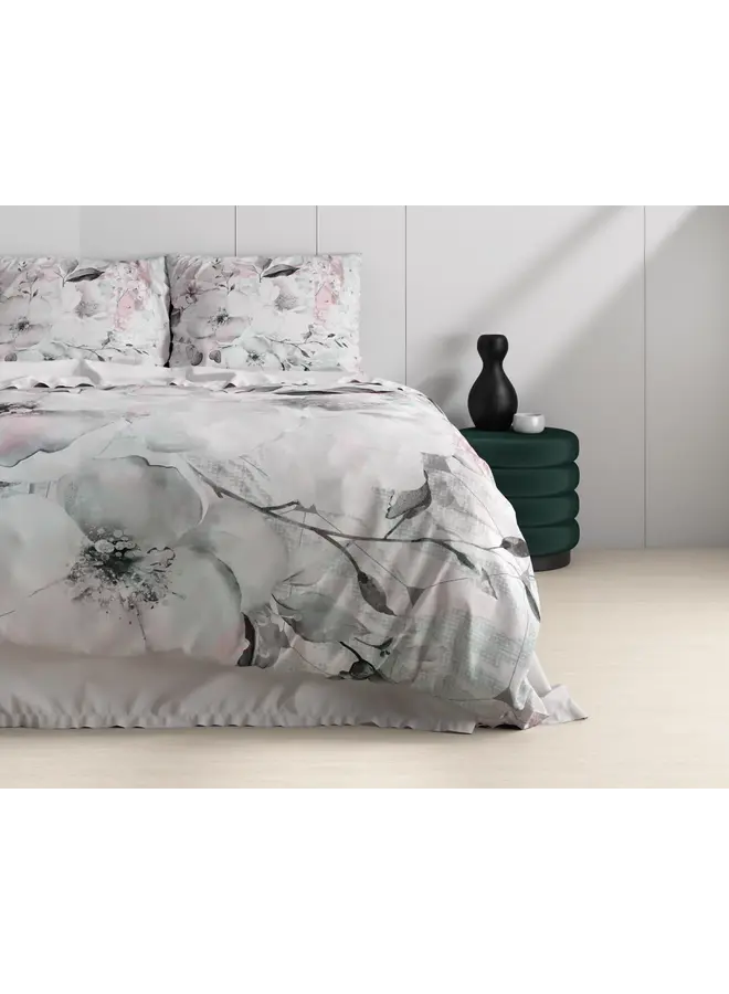 Dreamhouse Dekbedovertrek Bill Wit - Katoensatijn