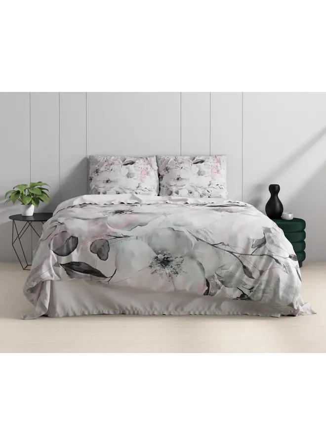 Dreamhouse Dekbedovertrek Bill Wit - Katoensatijn