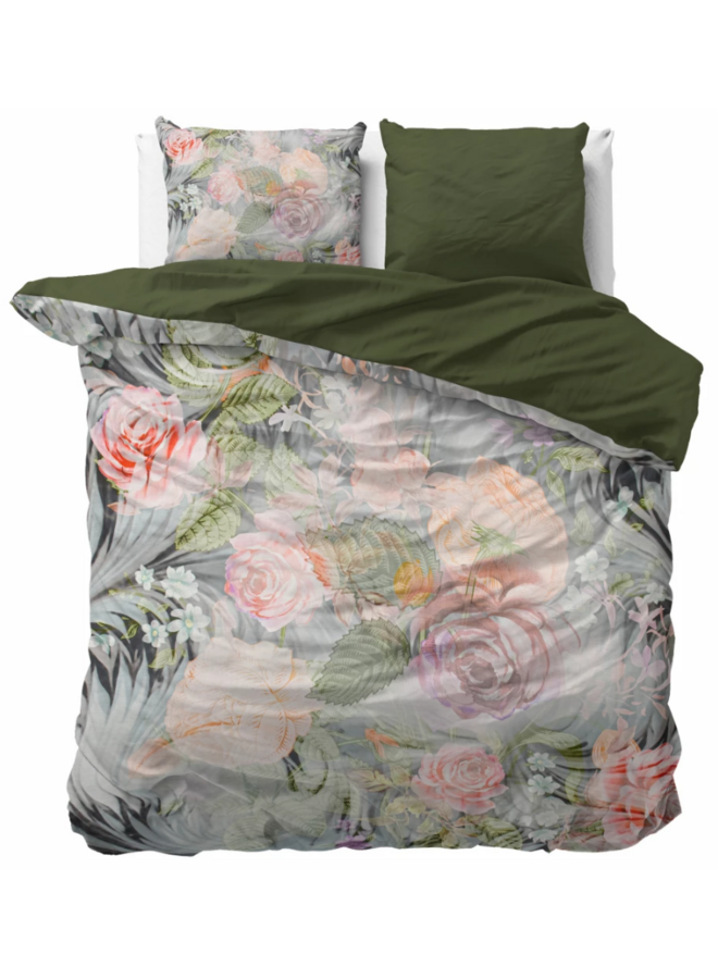 Dreamhouse Dekbedovertrek Mystery Flower White - Katoensatijn