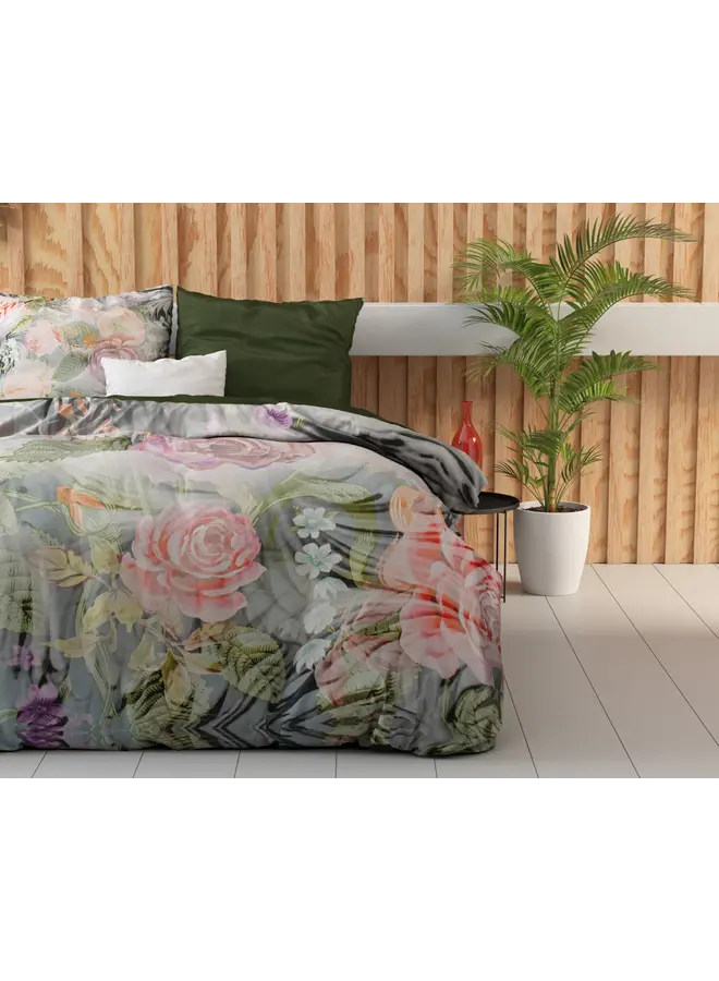 Dreamhouse Dekbedovertrek Mystery Flower White - Katoensatijn