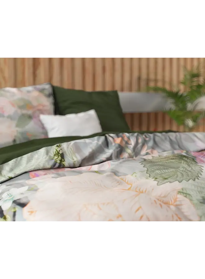 Dreamhouse Dekbedovertrek Mystery Flower White - Katoensatijn