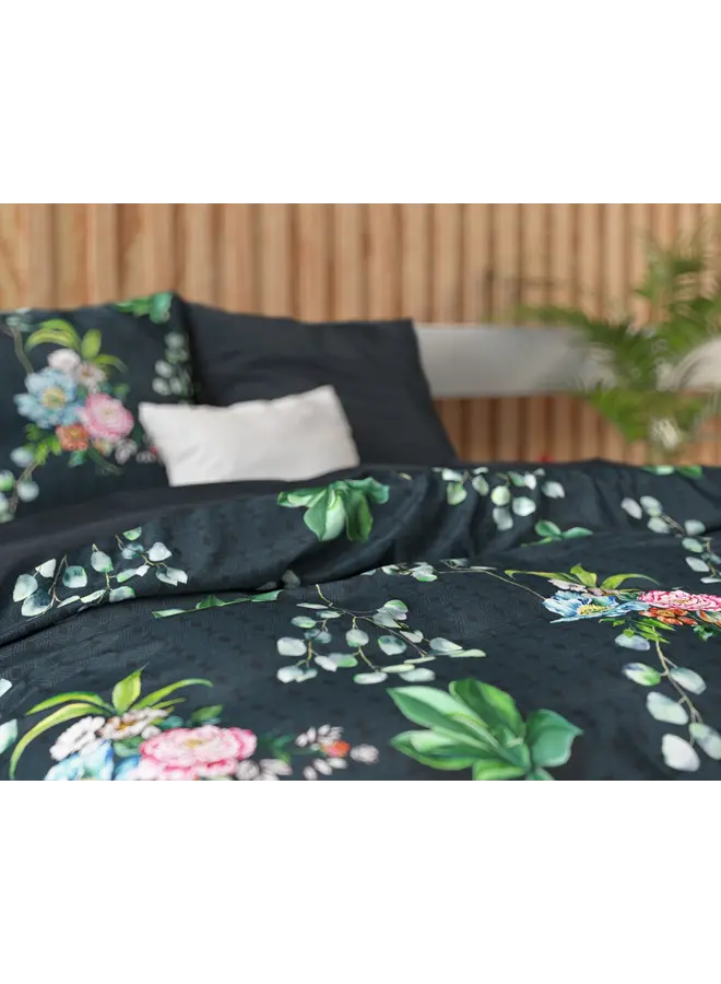 Dreamhouse Dekbedovertrek Nature Leaves Green - Katoensatijn