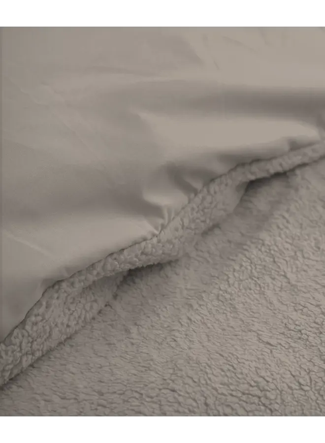 Sleeptime Dekbedovertrek Uni Kaki - Teddystof