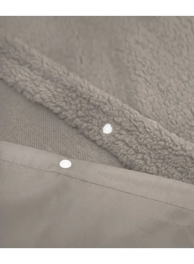 Sleeptime Dekbedovertrek Uni Kaki - Teddystof