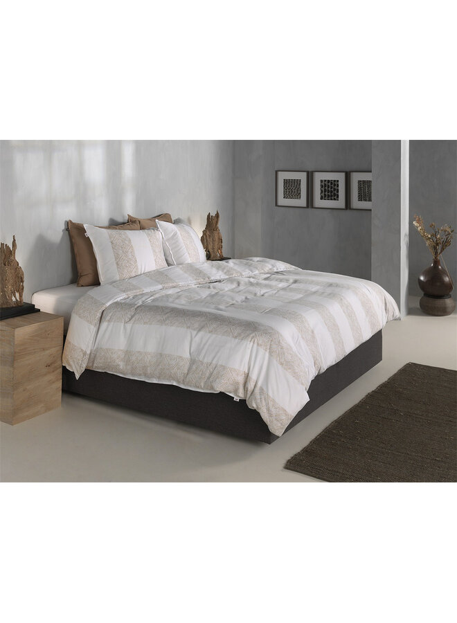 ZO! Home Dekbedovertrek Tratti di Satinado Forest Sand - Katoensatijn