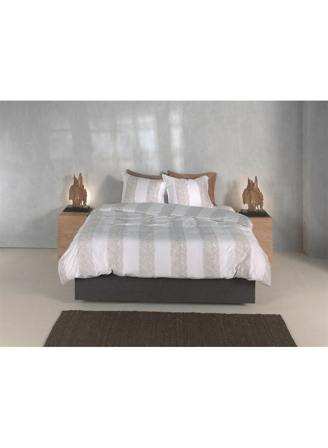 ZO! Home Dekbedovertrek Tratti di Satinado Forest Sand - Katoensatijn