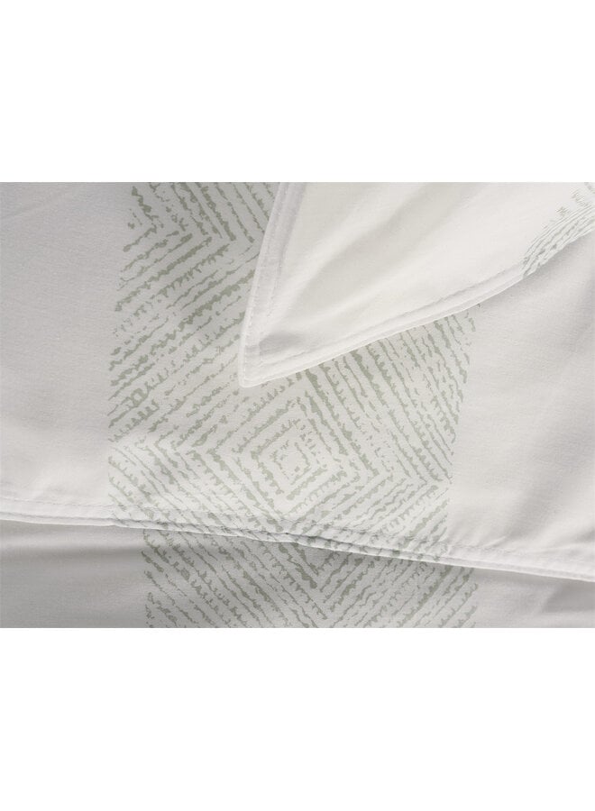 ZO! Home Dekbedovertrek Tratti di Satinado Foam Green -  Katoensatijn