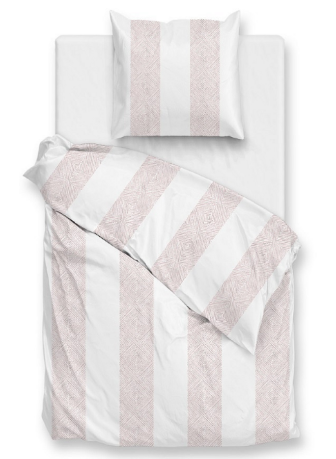 ZO! Home Dekbedovertrek Tratti di Satinado Shady Pink - Katoensatijn