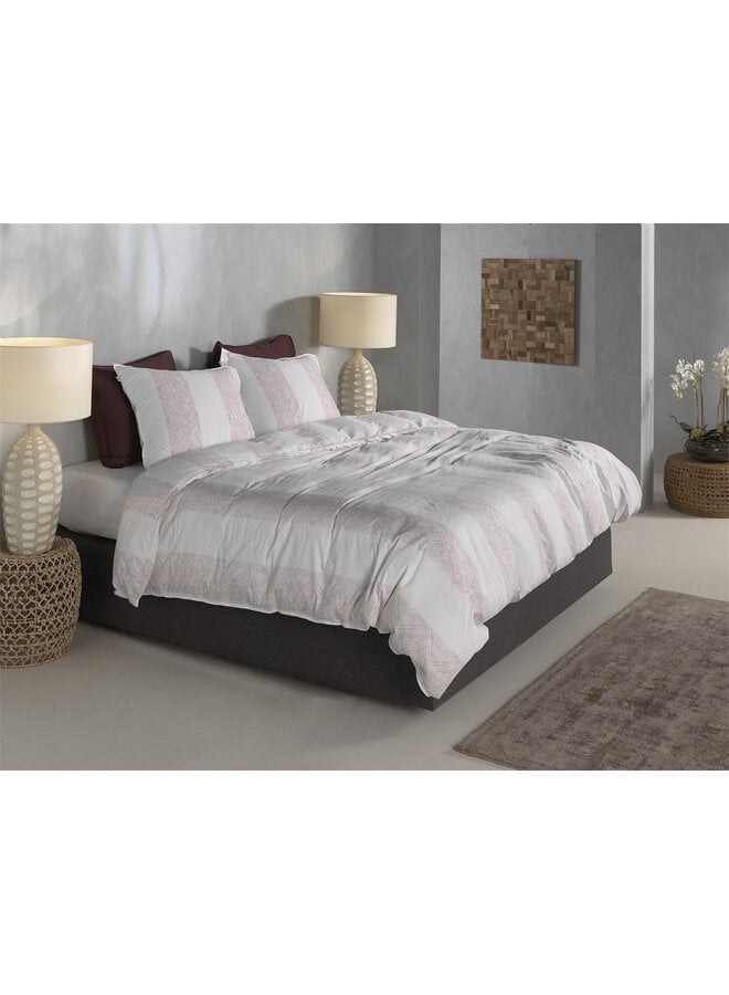 ZO! Home Dekbedovertrek Tratti di Satinado Shady Pink - Katoensatijn