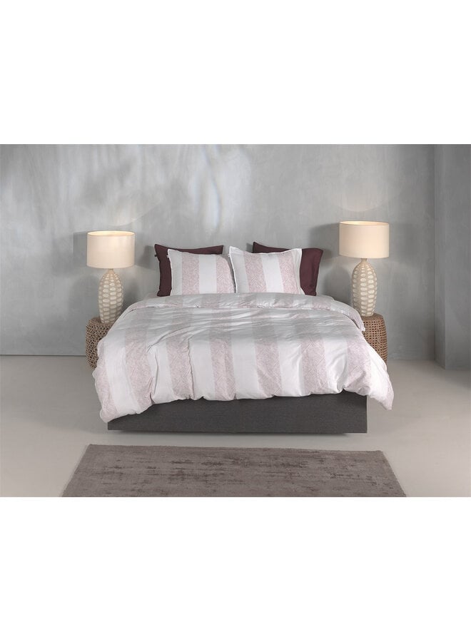 ZO! Home Dekbedovertrek Tratti di Satinado Shady Pink - Katoensatijn