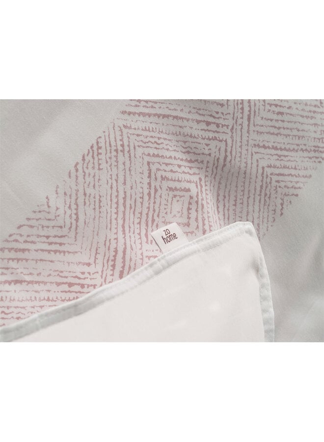 ZO! Home Dekbedovertrek Tratti di Satinado Shady Pink - Katoensatijn