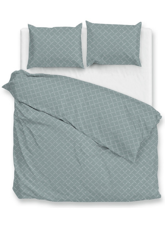 Dekbedovertrek Linea-di-Satinado Drizzle Groen -  Katoensatijn