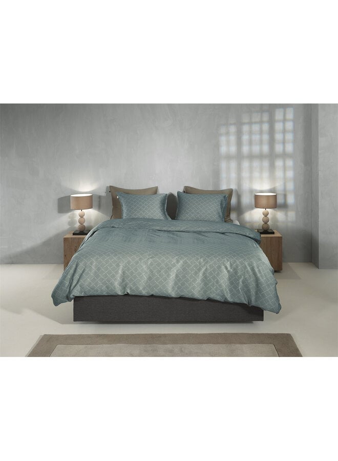 ZO! Home Dekbedovertrek Linea-di-Satinado Drizzle Green -  Katoensatijn