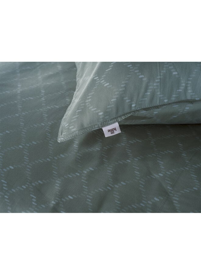 ZO! Home Dekbedovertrek Linea-di-Satinado Drizzle Green -  Katoensatijn