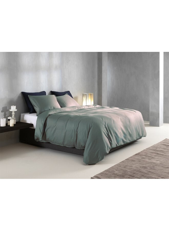 ZO! Home Dekbedovertrek Satinado Drizzle Green - Katoensatijn