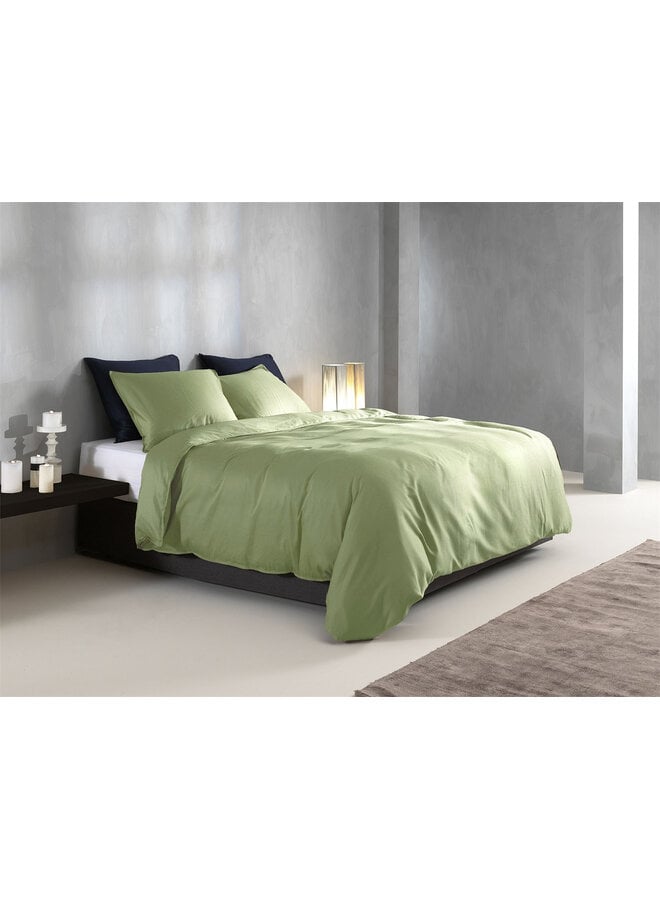 ZO! Home Dekbedovertrek Satinado Sage Green - Katoensatijn