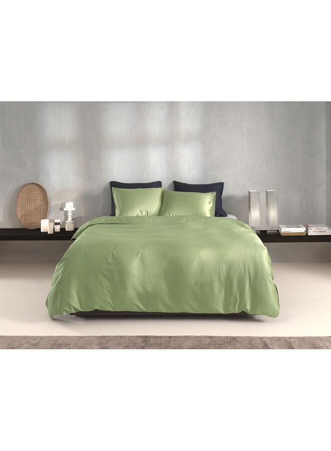 ZO! Home Dekbedovertrek Satinado Sage Green - Katoensatijn