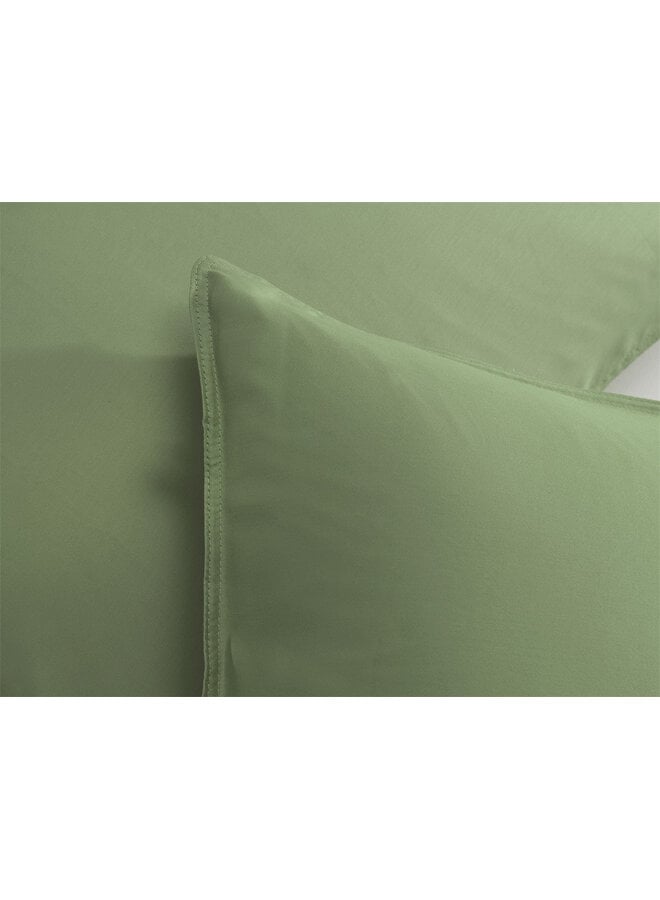 ZO! Home Dekbedovertrek Satinado Sage Green - Katoensatijn