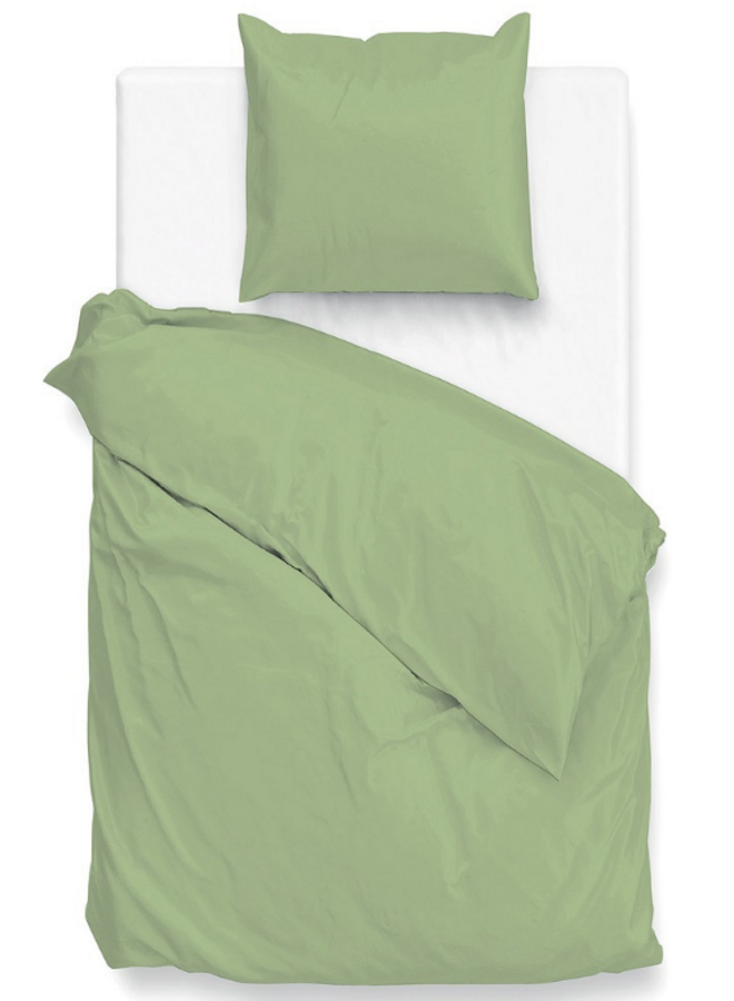 ZO! Home Dekbedovertrek Satinado Sage Green - Katoensatijn