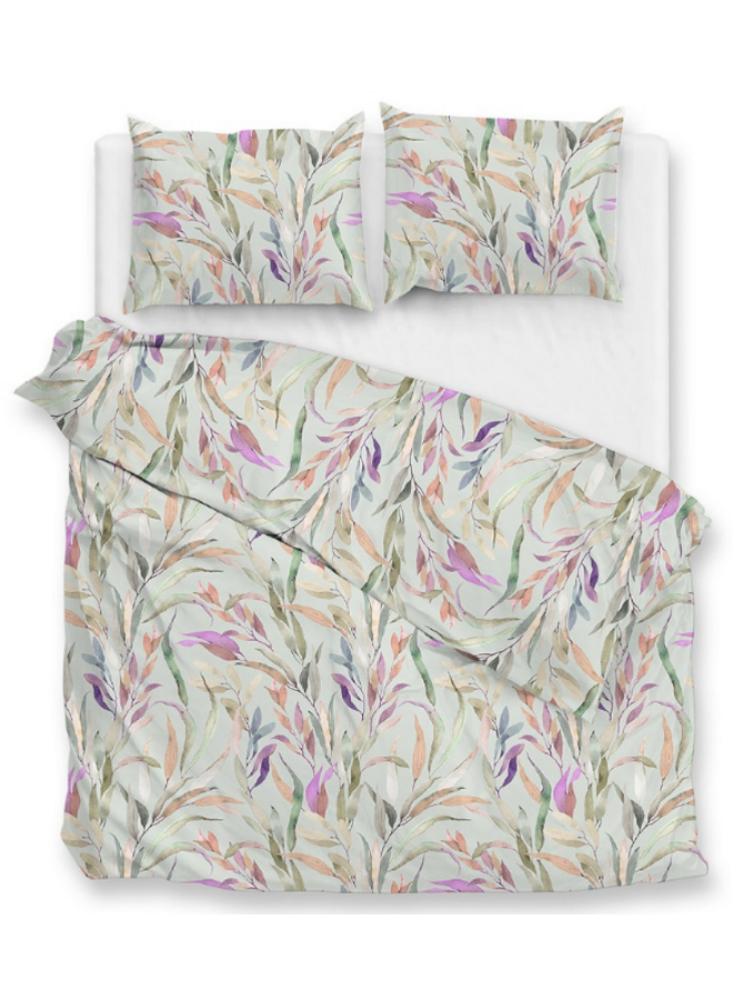 Dekbedovertrek Tia Green -  Katoensatijn