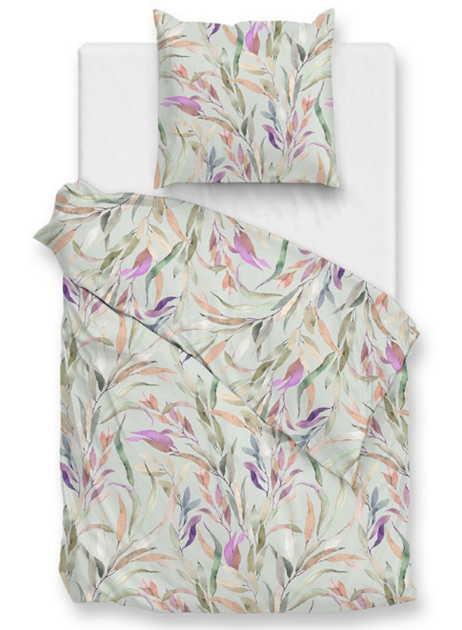 ZO! Home Dekbedovertrek Tia Green -  Katoensatijn