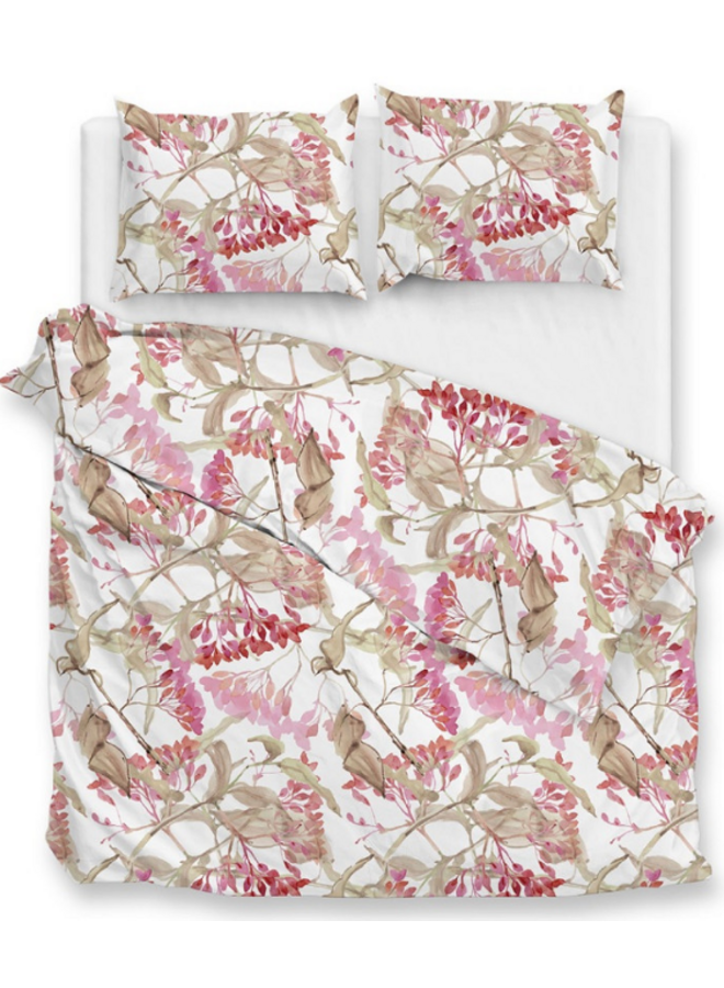 Dekbedovertrek Dario White -  Katoensatijn PL1