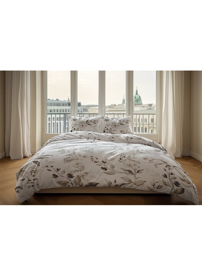 Heckett & Lane Dekbedovertrek Amara Beige - Katoensatijn