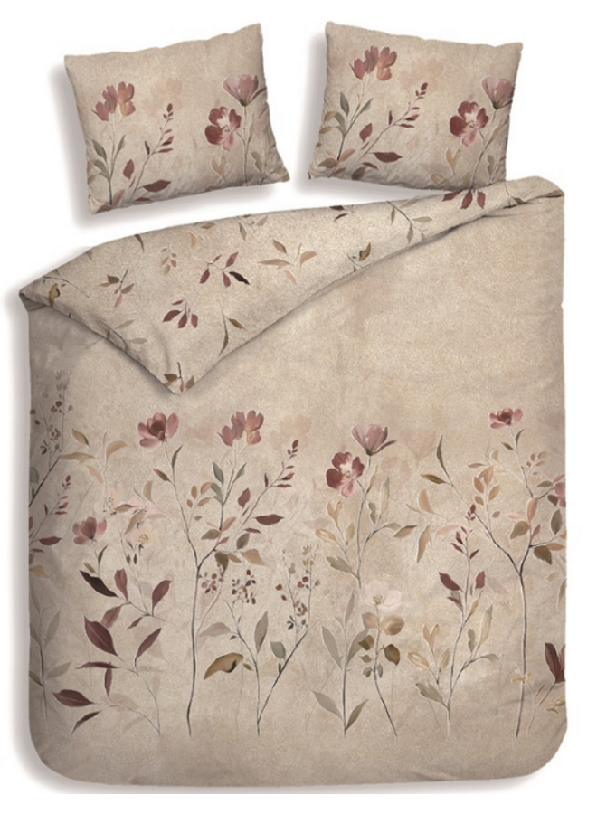 Dekbedovertrek Caterina Naturel - Katoensatijn