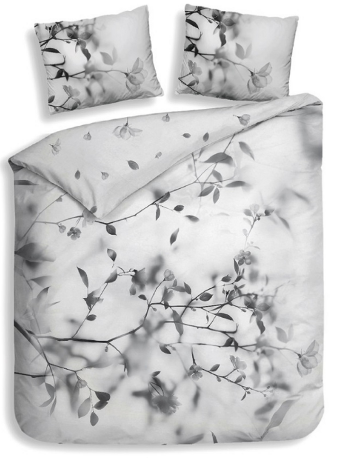 Heckett & Lane Dekbedovertrek Berta Grijs - Katoensatijn