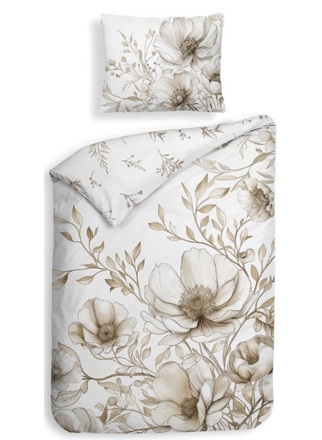 Heckett & Lane Dekbedovertrek Giotto Off-White - Katoensatijn