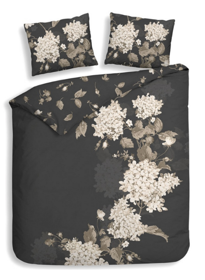 Dekbedovertrek Ivy Antraciet - Katoensatijn PL2