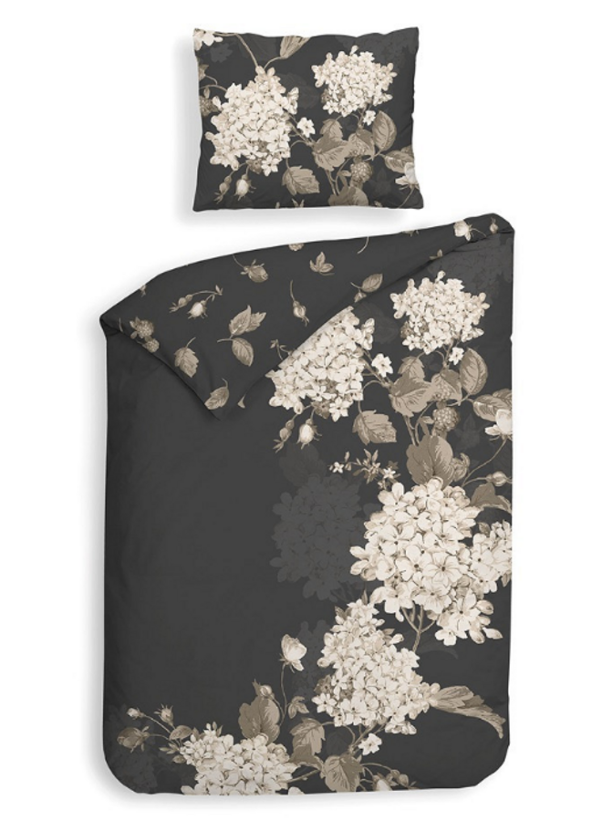 Heckett & Lane Dekbedovertrek Ivy Antraciet - Katoensatijn