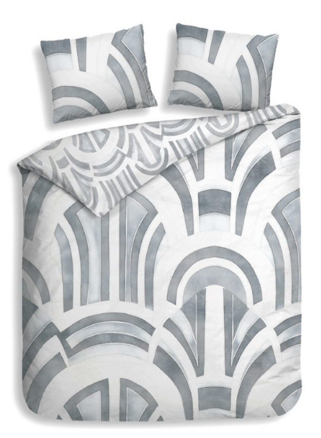 Heckett & Lane Dekbedovertrek Kaia Ice Blue - Katoensatijn