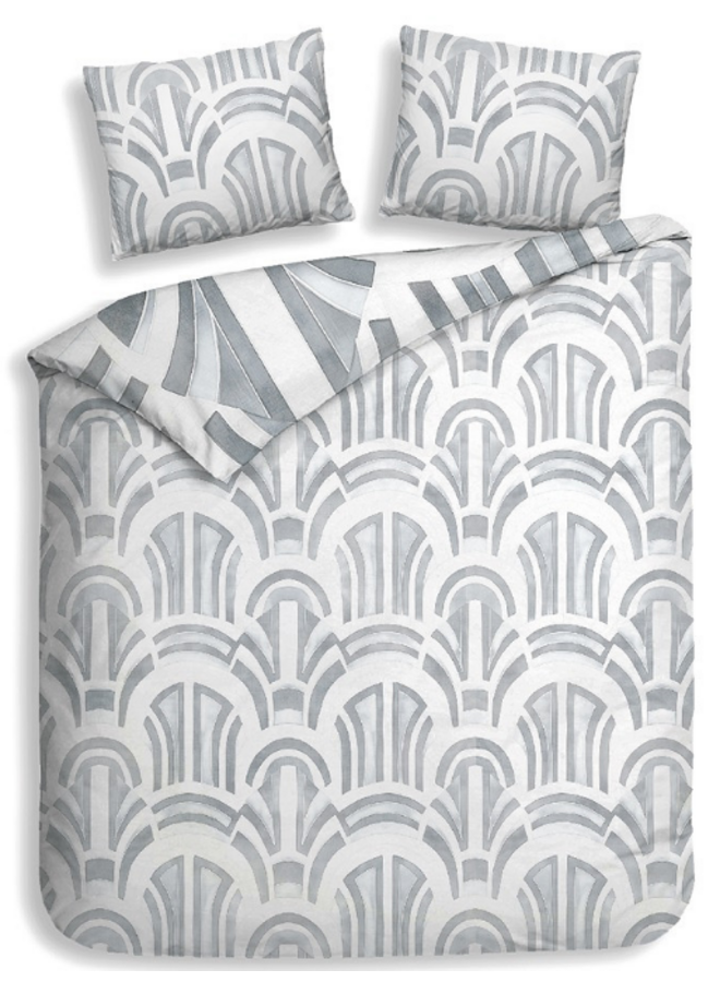 Heckett & Lane Dekbedovertrek Kaia Ice Blue - Katoensatijn