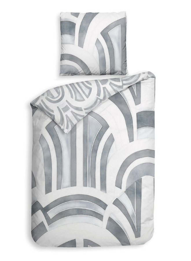 Heckett & Lane Dekbedovertrek Kaia Ice Blue - Katoensatijn